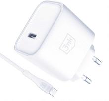 3Mk apsaugos priedai - 3mk Rayo įkroviklis 20W PD3.0 PPS USB 1C + laidas C-C 3A 60W Baltas