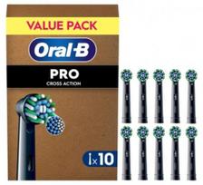 Oral-B Pro Cross Action x10 Dantų šepetėlio galvutės, Juoda