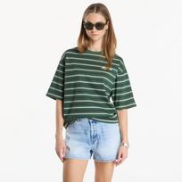New Era Stripe OS Tee UNISEX Latte - Dydis L (60897496 Marškinėliai)
