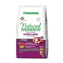NATURAL TRAINER Cat adult Sterilised DUCK su antiena 300g. - 1,5 kg. 1.5 kg