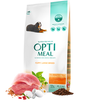 Optimeal™ Visavertis sausas maistas didelių veislių šuniukams – kalakutas 12kg - 20kg. 20 kg