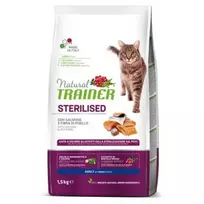 NATURAL TRAINER CAT SALMON STERILIZUOTOMS KATĖMS SU LAŠIŠA 1kg. - 10kg. 10 kg