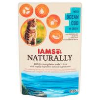 IAMS Naturally Adult konservuotas pašaras katėms su vandenyno menke 85g