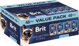 Brit Premium by Nature Delicate fillets in gravy Box - wet cat food - 48x85g