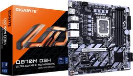 Gigabyte Q870M D3H Motherboard - Intel Core Ultra (Series 2) CPUs, 4+1+2 Phases VRM, up to 6400MHz DDR5 (O.C), 2xPCIe 4.0 M.2, 2.5GbE LAN, USB 3.2 Gen 2