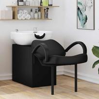 Šampūno kėdė Juoda ir Balta 63 x 141 x 92 cm PVC