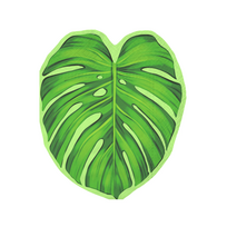 Servetėlės „Aloha“ tropinių lapų formos (10 vnt.) – žalios monstera lapų servetėlės