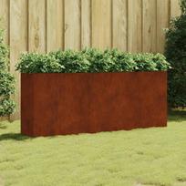 Aukštas sodo lovelis, 200x40x80cm, Corten plienas
