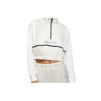 Nike Sportswear Zip-Up Crop Hoodie Women Tops White CU6383-100 XL