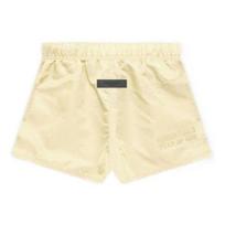 Fear of God Essentials Fall/Winter 2022 Running Shorts With Solid Color Logo Print Unisex Bottoms Canary-Yellow FOG-FW22-557 L beige