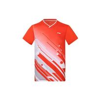 Li-Ning Ping Pong Series Casual Sports Quick-Dry Short Sleeve T-Shirt Men Tops Spicy-Orange AAYS017-2 2XL red