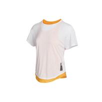 Adidas Two-In-One Running Sports Vest And Short Sleeve T-Shirt Women Tops White H32565 M white
