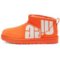 UGG Classic Ultra Mini Chopped Warm Durable Casual Comfortable Plush Ankle Snow Boots Women boots Orange-Soda 1126373-OGS 37 white