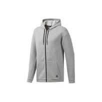 Reebok Solid Color Full Zip Fleece Hoodie Men hoodies Medium-Gray EC0897 L