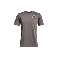 Under Armour Alma Mater Crest Letter Logo Print Crew Neck Short Sleeve T-Shirt Men Tops Gray 1366471-066 XL gray