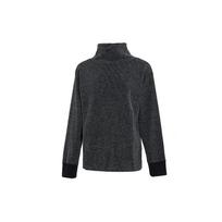 Nike W Ny Tf Luxe Cover Up Textured Color Block Sports Casual High Neck Pullover Sweatshirt Women sweatshirt Black DD5825-010 L black
