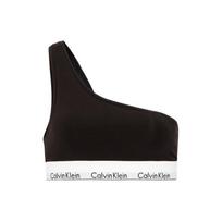 Calvin Klein Letter Logo Hem One-Shoulder Bra Women underwear Black QF7007AD-UB1 L black