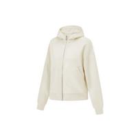 Li Ning Fitness Series Solid Color Hooded Zero Carbon Modal Skin-Friendly Open Front Knitted Loose Cardigan Sweatshirt Women sweatshirt AWDU108-2 XL