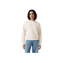 Levis Simple Comfortable Versatile Casual Round Neck Loose Long Sleeve Sweatshirt Women sweatshirt White A7288-0038 S
