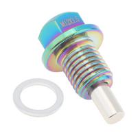 M12x1.5 Aluminum Magnetic Oil Drain Plug Heavy Duty Includes Crush Washer beige