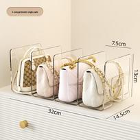Acrylic Handbag Organizer: Closet Divider Shelf for Bags and Clutches