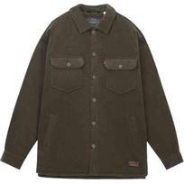 Levis Simple Comfortable Versatile Casual Corduroy Collar Long Sleeve Cotton Jacket Men Jacket Green 002PW-0002 S