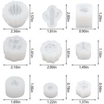 9Pcs Succulent Silicone Mold Safe Cactus Flower Resin Mold Silicone Candle Mold 3D Succulent Resin Epoxy Casting Mold Durable