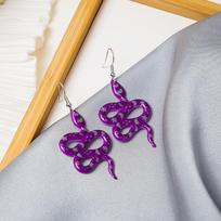 Wind Cartoon Wrapped Snake Earrings, High-End Retro Dark Earrings, Women'S Fashion Versatile Ear Jewelry
