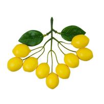 Handmade Artificial Lemons String Foam Elegant Simulation Lemon Branches DIY Lifelike Faux Lemon Wedding Party Supplies 4XL