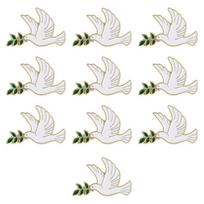 10Pcs Elegant Alloy Peace Bird And Tree Branch Detail Brooch For Formal Event Secure Chest Pin Closure Lightweight 1