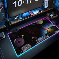 Game O-Outer Wilds Mouse Pad Gamer Luminescence Led Mouse Pad Gaming Table Rgb Deskmat Keyboard Pc Mousepad RGB600x300x3mm