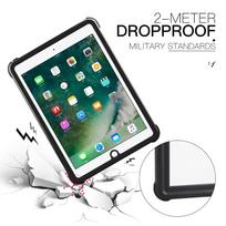 IP68 Waterproof Case Cover for Apple iPad 9.7 Air 3 Pro 10.5 with Screen Protector Water Resistant Kickstand Case with Strap for iPad 5 9.7 2017