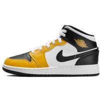 Air Jordan 1 Mid GS Yellow Ochre Kids Sneakers Black White DQ8423-701 38
