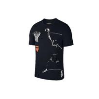 Air Jordan grafinio rašto marškinėliai trumpomis rankovėmis vyrams viršūnės juodi CD9714-010 S