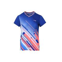 Li Ning SS22 Ping Pong Series Casual Sports Quick-Dry Short Sleeve T-Shirt Women Tops Dreamy-Blue AAYS018-3 XL