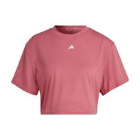 Adidas Studio T-shirt Greitai džiūstantis Joga Fitnesas Trumpomis rankovėmis T-shirt Moteriški Viršutiniai drabužiai Rock-Layer-Pink IB8563 M