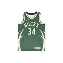 Nike NBA Retro Jersey, Milwaukee Bucks, Giannis Antetokounmpo No. 34 Men Tops Army-Green CN9939-323 M gray