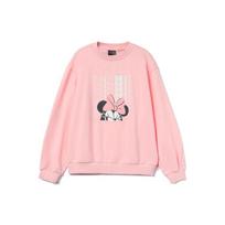 Li-Ning X Disney Mickey Print Loose Sports Sweatshirt Women Tops Rose-Pink AWDR330-8 L