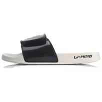 Disney X Li Ning Mickey Ln Slipper Comfortable Versatile Silent Anti-Wear Slide Sandals Unisex Footwear Black White AGAQ003-1 41