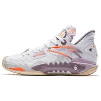 Anta Crazy Tide 5 Mutation Slip Resistant Durable Low Top Basketball Shoes Women sneakers White Purple 122331106-1 36