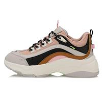 Li Ning Aurora Wind Running Shock Absorbing Wear Resistant Low Top Sports Shoes Women Sneakers Black Gray Brown AGCP298-3 36⅓