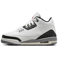 Air Jordan 3 Retro GS Cement Grey Vaikų sportbačiai Balti Summit-White Fire-Red DM0967-106 36.5