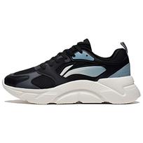 Li-Ning Comfortable Fabric Leather Shock Absorbing Non-Slip Wear-Resistant Breathable Lightweight Low-Top Running Shoes Men sneaker ARSS057-4 41 black