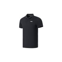 Li-Ning Fitness Series Sub Logo Print Button Pullover Polo Shirt Men tops Black APLT125-1 M