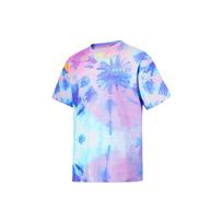 Li Ning Kaleidoscope Color Tie-Dye Print Round Neck Loose Short Sleeve T-Shirt Unisex Tops Multicolor AHST149-1 L white