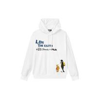 FILA X Pepe Shimada Letter Embroidery Cartoon Print Sports Sweatshirt Men Sweatshirt White F11M133293F-WT XL