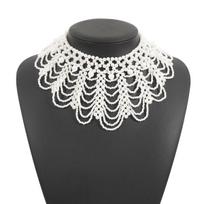 European and American retro elegant woven pearl necklace, fashionable and creative multi-layer design with clothing necklace