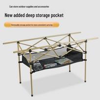 Height-Adjustable Folding Picnic Table for Street Vending and Outdoor BBQ