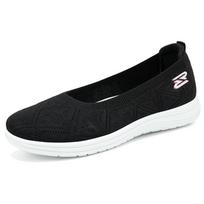 Women's shoes casual shoes summer one-pedal lazy shoes flying woven mesh shoes soft soles not tired feet versatile breathable mother shoes 36