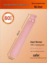 Long Plush Hot Water Bottle - Multifunctional Hand Warmer & Belly Pack, Explosion-Proof, Essential for Girls' Bedding beige